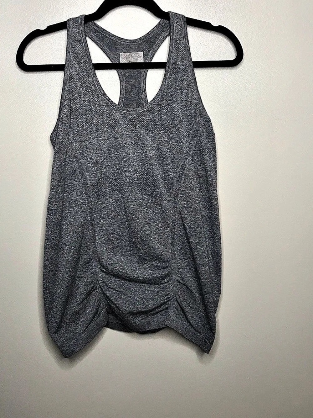 Athleta Women's Ruched Racerback Tank Gray Sz Large